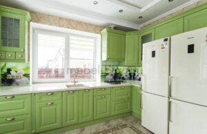 Фисташковая кухня для загородного дома Фисташковая кухня для загородного дома