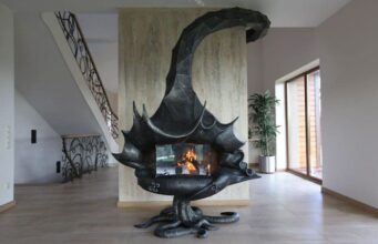 Запоминающиеся, оригинальные камины