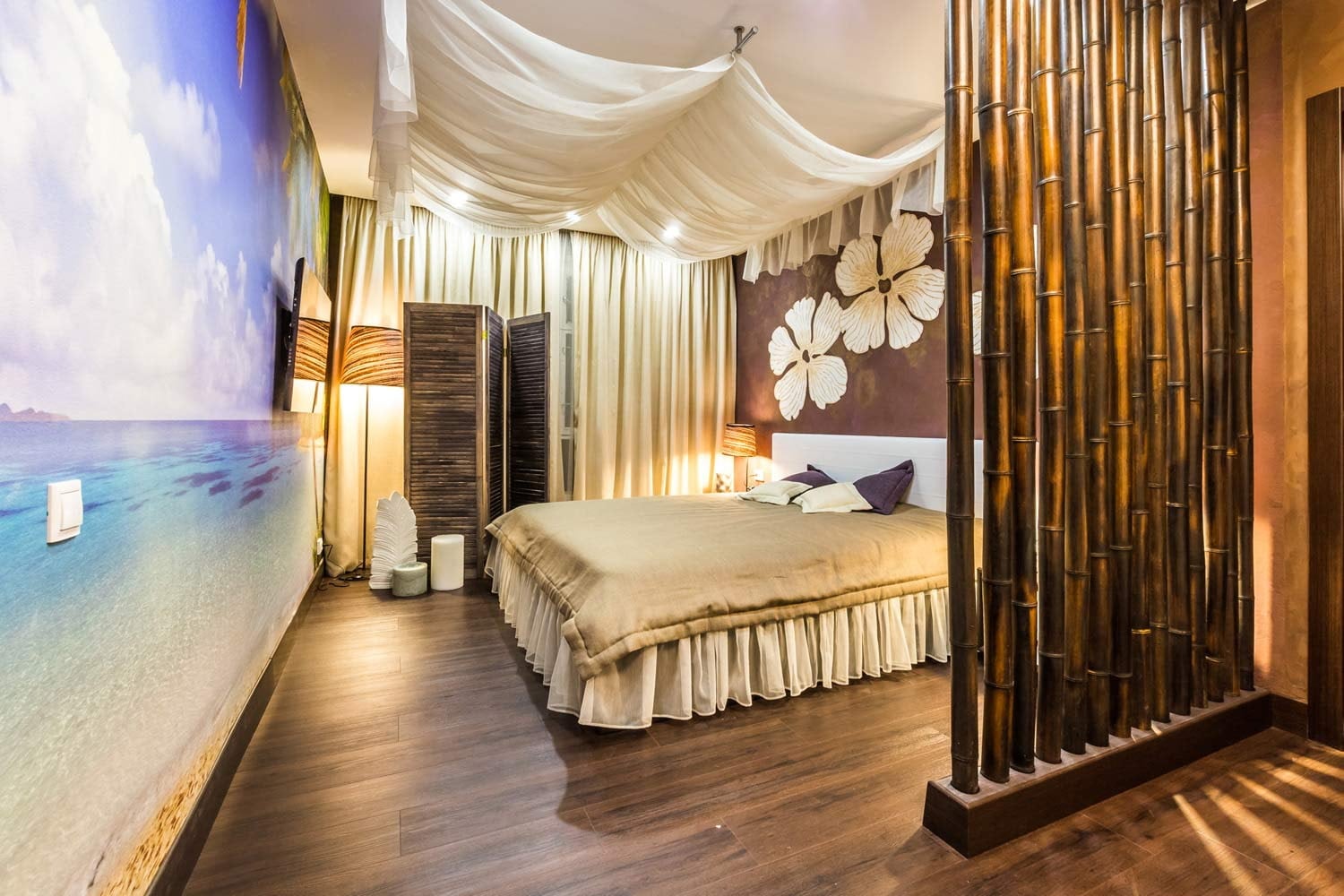 спальня из бамбука