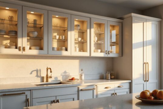 Кухни с витринами: классика, которая снова в деле витрина с подсветкой